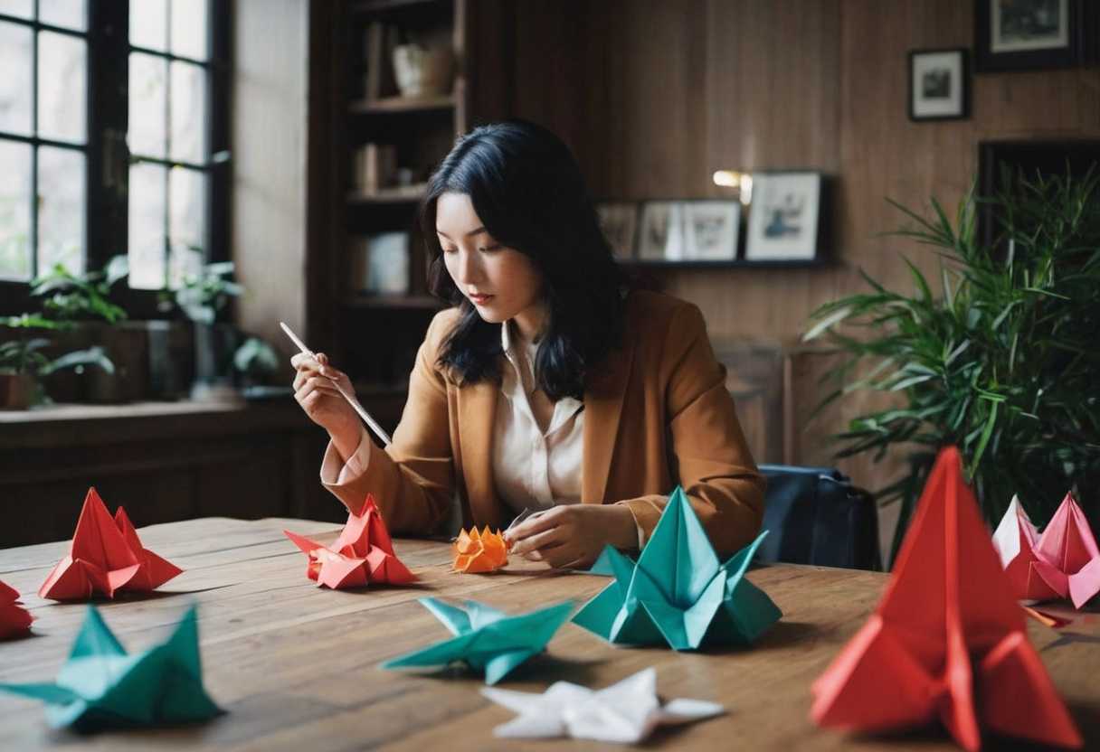 Saroni Davis, expert en origami à Tokyo